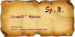 Szabó Manda névjegykártya